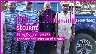 Bangolo Serey Doh renforce la gendarmerie avec un véhicule innovant [upl. by Hainahpez534]