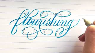 3 Flourishing Rules For Calligraphy  Calligraphy Flourishing Tutorial For Beginners calligraphy [upl. by Flanna]