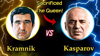 Kasparov Brilliant tactic Against Kramnik  Epic Blitz Clash ♟️💥 1994 [upl. by Vinia]