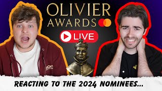 reacting to the 2024 Olivier Award Nominations  LIVE [upl. by Eeclehc]