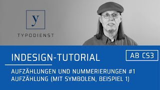 indesigntutorial  aufzählungszeichen und nummerierung 1 beispiel 1 subtitlessoustitres [upl. by Rehposirhc]