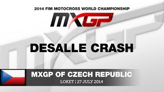 MXGP of Czech Republic 2014 Desalle Crash  Motocross [upl. by Maryanna]