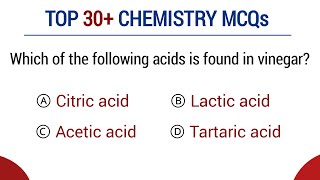 Top 30 chemistry MCQs  chemistry Mcq for entry test with answers [upl. by Lyall790]