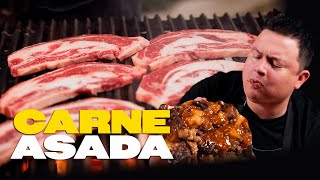 La Carne Asada MÁS BARATA de primera marinado sazón y salsa molcajeteada [upl. by Folly]