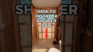 How to Install a Shower Pan  American Home Remodeling bathroomremodel [upl. by Fryd]