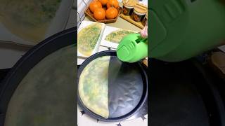 Green food pasta pancake youtubeshorts [upl. by Ettelloc]