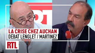 La crise chez Auchan  Philippe Martinez face à François Lenglet [upl. by Hardigg96]