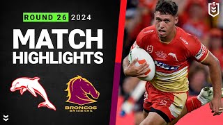 NRL 2024  Dolphins v Broncos  Match Highlights [upl. by Dayir223]