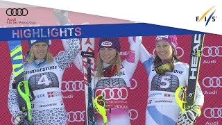 Highlights  Mikaela Shiffrin wins her 11th straight slalom in Sestriere  FIS Alpine [upl. by Teodorico]