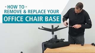 How to Remove amp Replace a Five Star Office Chair Base [upl. by Ahcirt]