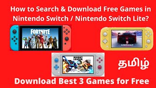 தமிழ்  How to Search amp Download Free Games in Nintendo Switch  Nintendo Switch Lite [upl. by Chyou]