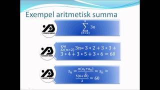 Aritmetisk talföljd och summa Matte 1c Matte A [upl. by Chinua897]