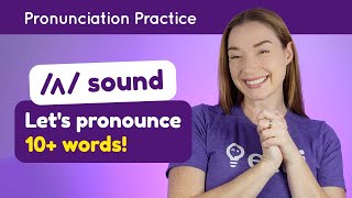 Practicing ʌ – English Pronunciation Lesson Part 2 [upl. by Ueihtam]