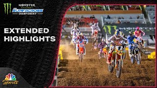 Supercross 2024 EXTENDED HIGHLIGHTS Round 17 in Salt Lake City  51124  Motorsports on NBC [upl. by Marabelle]