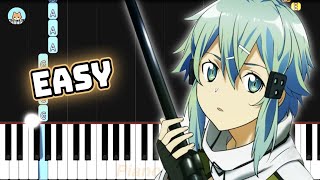 Sword Art Online Season 2 OP  quotIGNITEquot  EASY Piano Tutorial amp Sheet Music [upl. by Queston]