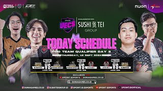 🔴 LIVE UECS MLBB X SUSHI TEI GROUP  PRO TEAM QUALIFIER DAY 2 [upl. by Ellehcem]