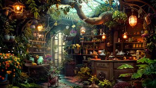 Cozy Fairy Nook with Exotic Plant Shop  Magical Fantasy Music amp Ambeince  Help Your Relax or Study [upl. by Giraud529]