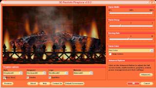 3D Realistic Fireplace Screensaver  Virtual Fireplace with crackling fire sounds full hd [upl. by Warenne115]