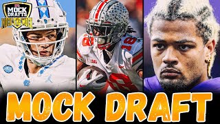 Dane Bruglers TWO ROUND 2024 NFL Mock Draft  Mock The Mock [upl. by Aneelad]