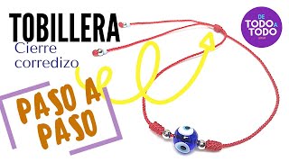 👉 Cómo hacer TOBILLERAS de hilo muy FÁCIL How to make an anklet DIY [upl. by Abner627]