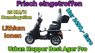 Frisch eingetroffen Elektro Seniorenmobil Urban Hopper Best Ager Pro [upl. by Imogene]