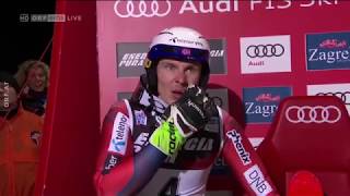 Henrik Kristoffersen EXTREM WÜTEND  Zagreb 04012018 [upl. by Macnamara]