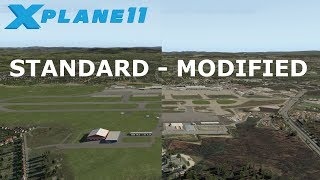 X Plane 11 Standard Scenery vs Custom Scenery with Ortho4XP [upl. by Einahpats]