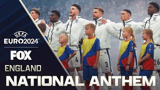 England sings national anthem before match vs Spain in UEFA Euro Final [upl. by Ahsitul438]