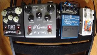 Ambient Guitar Soundscape 32 EHX Canyon Delay Strymon Flint amp El Capistan Boss PS3 [upl. by Eanod726]