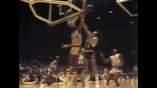 Kareems Back to Back Blocks Lead to Kenny Carr Poster 1979 Playoffs [upl. by Iphigeniah333]