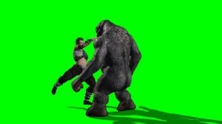 fight with a Troll  free green screen  free use [upl. by Androw]