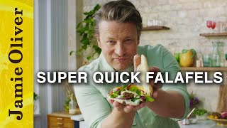 Super Quick Falafels  Jamie Oliver [upl. by Ahgem]