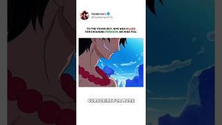 Most saddest death  Aces Death  One Piece  anime edit onepiece [upl. by Kirat]