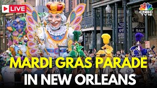 Mardi Gras Parade LIVE King of Carnival Leads Rex Parade During Mardi Gras in New Orleans  IN18L [upl. by Zildjian]