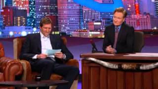 Dirk Nowitzki Reads His Nicknames at Conan OBrien Show 2014 [upl. by Awe172]