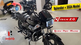 All New 2024 latest model Hero Splendor Plus xtech 20 Full details Review amp On road price [upl. by Mutz]