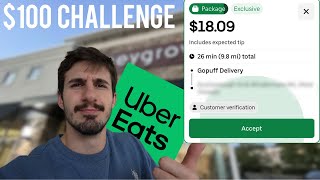 Uber Eats Challenge  How Fast Can I Make 100 Using Uber Eats Delivery [upl. by Alset]