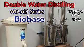 Biobase Double Water Distilling Apparatus WDAD1010lt [upl. by Ogait292]