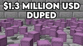 Duping on a PayToWin Minecraft Server 13M USD DUPED [upl. by Analat199]