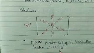 potassium ferrocyanide structure and uses  K4 FeCN63H2O   chemistry compound  Organic [upl. by Aronson]