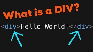 What is a DIV  HTML Basics 1 [upl. by Anyel]