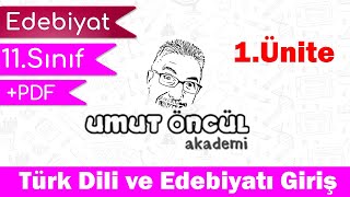 Türk Dili ve Edebiyatı  11Sınıf  1Ünite  PDF [upl. by Naneik]