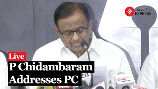 Senior Congress Leader P Chidambaram Addresses Press Conference In Chandigarh [upl. by Tsai606]