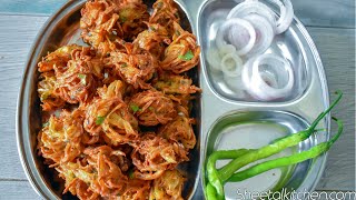 Onion bhajis recipe  Maharashtrian Kanda Bhaji  Onion Bhaji Recipe  Indian Vegetarian Recipes [upl. by Eniahpets]