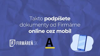 Takto podpíšete dokumenty od Firmárne cez mobil [upl. by Sashenka]