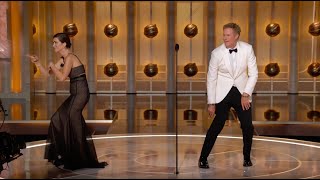 Will Ferrell amp Kristen Wiig Present Male Actor – Motion Picture MusicalComedy I 81st Golden Globes [upl. by Ahso]