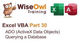 Excel VBA Introduction Part 30  ADO ActiveX Data Objects Querying a Database [upl. by Attevaj]