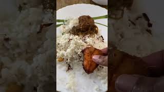 Lunch gheerice lunch youtubeshorts food foodieshorts happiness chickencurry fish [upl. by Yvi]