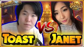 DISGUISED TOAST VS JANET  JOAST   Hearthstone Funny and lucky Rng Moments [upl. by Anomor]