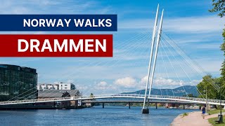 Drammen Walking Video  Norway Walks [upl. by Kidd]